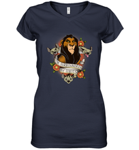 Load image into Gallery viewer, Disney Lion King Scar and Hyenas I&#39;m Surrounded By Idiots Women&#39;s V-Neck T-Shirt
