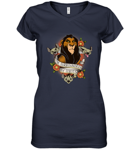 Disney Lion King Scar and Hyenas I'm Surrounded By Idiots Women's V-Neck T-Shirt