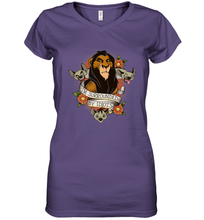 Load image into Gallery viewer, Disney Lion King Scar and Hyenas I&#39;m Surrounded By Idiots Women&#39;s V-Neck T-Shirt
