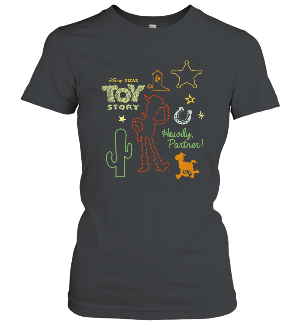 Disney Pixar Toy Story Howdy Partner Woody Shapes Women's T-Shirt