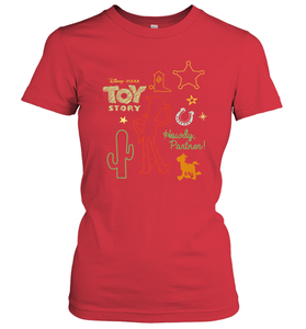 Disney Pixar Toy Story Howdy Partner Woody Shapes Women's T-Shirt