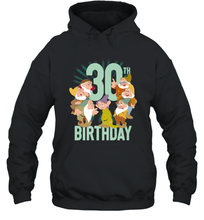 Load image into Gallery viewer, Disney Snow White Dwarfs Group Shot 30th Birthday Hooded Sweatshirt
