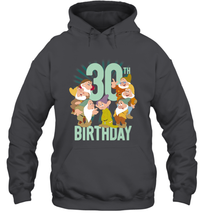Load image into Gallery viewer, Disney Snow White Dwarfs Group Shot 30th Birthday Hooded Sweatshirt
