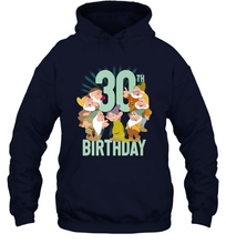 Load image into Gallery viewer, Disney Snow White Dwarfs Group Shot 30th Birthday Hooded Sweatshirt
