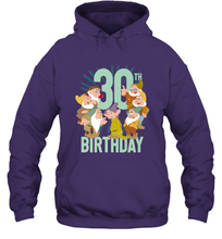Load image into Gallery viewer, Disney Snow White Dwarfs Group Shot 30th Birthday Hooded Sweatshirt
