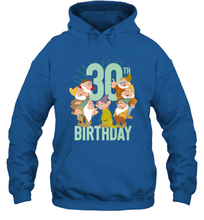 Load image into Gallery viewer, Disney Snow White Dwarfs Group Shot 30th Birthday Hooded Sweatshirt
