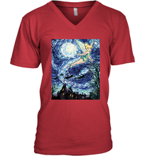 Load image into Gallery viewer, Disney Peter Pan Tinker Bell Starry Night Portrait Men&#39;s V-Neck
