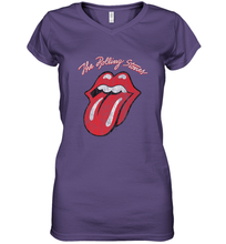 Load image into Gallery viewer, Mens The Rolling Stones Script Tongue Logo Women's V-Neck T-Shirt
