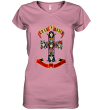 Load image into Gallery viewer, Guns N' Roses Classic Cross Logo Women's V-Neck T-Shirt
