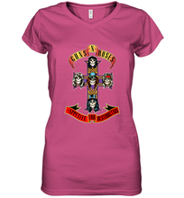Load image into Gallery viewer, Guns N' Roses Classic Cross Logo Women's V-Neck T-Shirt
