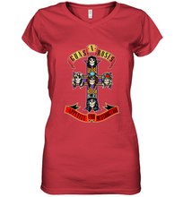 Load image into Gallery viewer, Guns N' Roses Classic Cross Logo Women's V-Neck T-Shirt
