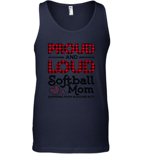 Proud And Loud Softball Mom Men's Tank Top