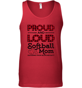 Proud And Loud Softball Mom Men's Tank Top