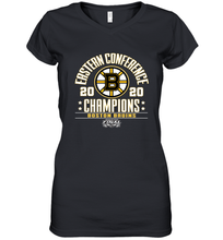 Load image into Gallery viewer, NHL Boston Bruins Fanatics 2020 Eastern Conference Champions Defensive Zone Women's V-Neck T-Shirt
