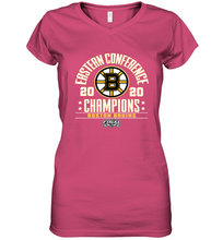 Load image into Gallery viewer, NHL Boston Bruins Fanatics 2020 Eastern Conference Champions Defensive Zone Women's V-Neck T-Shirt
