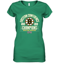 Load image into Gallery viewer, NHL Boston Bruins Fanatics 2020 Eastern Conference Champions Defensive Zone Women's V-Neck T-Shirt

