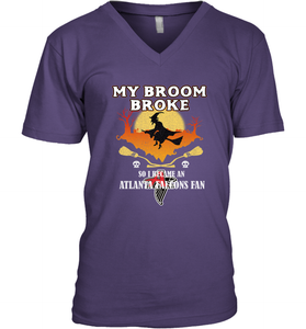 Broom Broke So I Became An Atlanta Falcons Fan  NFL Halloween Costume Men's V-Neck