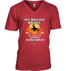 Broom Broke So I Became An Atlanta Falcons Fan  NFL Halloween Costume Men's V-Neck