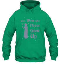 Load image into Gallery viewer, Disney Peter Pan This Mom Will Never Grow Up Hooded Sweatshirt
