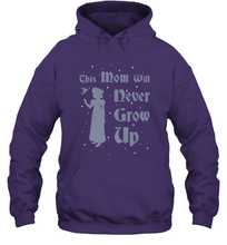 Load image into Gallery viewer, Disney Peter Pan This Mom Will Never Grow Up Hooded Sweatshirt
