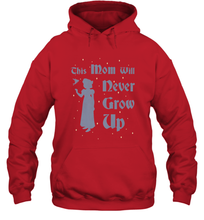 Load image into Gallery viewer, Disney Peter Pan This Mom Will Never Grow Up Hooded Sweatshirt
