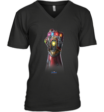 Load image into Gallery viewer, Marvel Avengers Endgame Infinity Stone Gauntlet Color Logo Men's V-Neck
