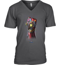 Load image into Gallery viewer, Marvel Avengers Endgame Infinity Stone Gauntlet Color Logo Men's V-Neck
