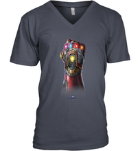 Load image into Gallery viewer, Marvel Avengers Endgame Infinity Stone Gauntlet Color Logo Men's V-Neck
