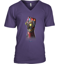 Load image into Gallery viewer, Marvel Avengers Endgame Infinity Stone Gauntlet Color Logo Men's V-Neck
