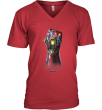 Load image into Gallery viewer, Marvel Avengers Endgame Infinity Stone Gauntlet Color Logo Men's V-Neck
