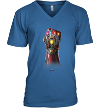 Load image into Gallery viewer, Marvel Avengers Endgame Infinity Stone Gauntlet Color Logo Men's V-Neck
