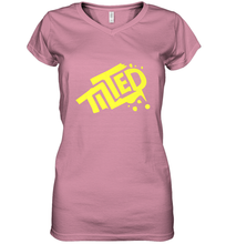 Load image into Gallery viewer, Fortnite Tilted (Yellow Logo) Women's V-Neck T-Shirt
