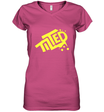 Load image into Gallery viewer, Fortnite Tilted (Yellow Logo) Women's V-Neck T-Shirt

