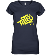 Load image into Gallery viewer, Fortnite Tilted (Yellow Logo) Women's V-Neck T-Shirt
