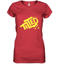 Load image into Gallery viewer, Fortnite Tilted (Yellow Logo) Women's V-Neck T-Shirt

