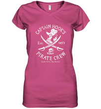 Load image into Gallery viewer, Disney Villains Captain Hook Pirate Crew Est 1953 Logo Women's V-Neck T-Shirt
