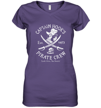 Load image into Gallery viewer, Disney Villains Captain Hook Pirate Crew Est 1953 Logo Women's V-Neck T-Shirt
