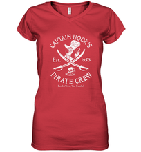 Load image into Gallery viewer, Disney Villains Captain Hook Pirate Crew Est 1953 Logo Women's V-Neck T-Shirt
