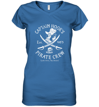 Load image into Gallery viewer, Disney Villains Captain Hook Pirate Crew Est 1953 Logo Women's V-Neck T-Shirt
