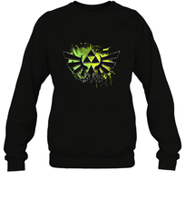 Load image into Gallery viewer, Legend Of Zelda Triforce Logo Paint Splatter Crewneck Sweatshirt
