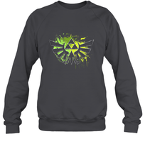 Load image into Gallery viewer, Legend Of Zelda Triforce Logo Paint Splatter Crewneck Sweatshirt
