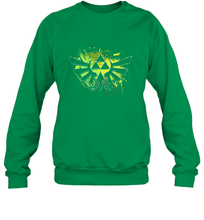 Load image into Gallery viewer, Legend Of Zelda Triforce Logo Paint Splatter Crewneck Sweatshirt
