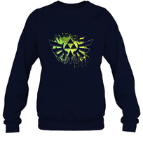 Load image into Gallery viewer, Legend Of Zelda Triforce Logo Paint Splatter Crewneck Sweatshirt
