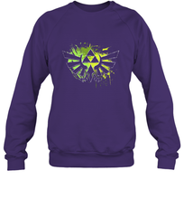 Load image into Gallery viewer, Legend Of Zelda Triforce Logo Paint Splatter Crewneck Sweatshirt
