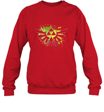Load image into Gallery viewer, Legend Of Zelda Triforce Logo Paint Splatter Crewneck Sweatshirt

