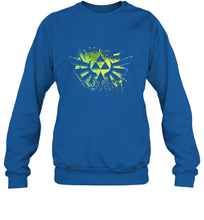 Load image into Gallery viewer, Legend Of Zelda Triforce Logo Paint Splatter Crewneck Sweatshirt
