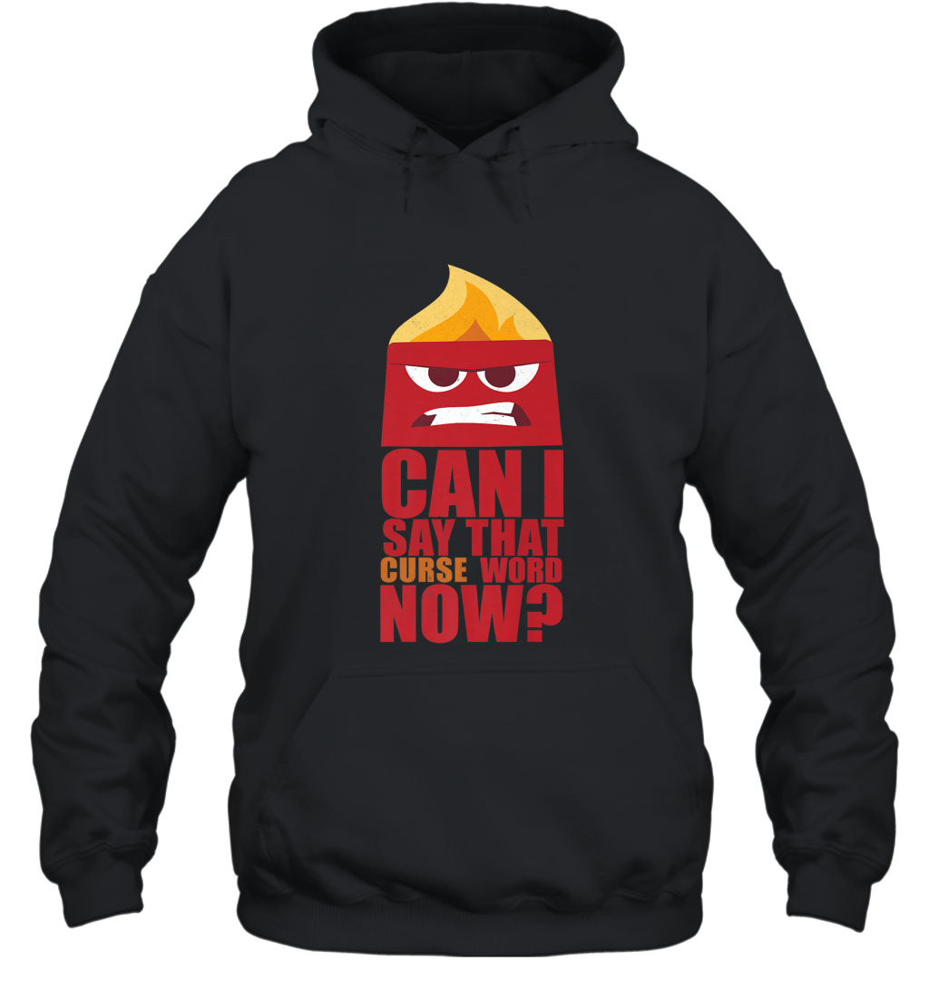 Disney Pixar Inside Out Anger Curse Quote Hooded Sweatshirt