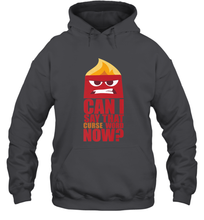 Load image into Gallery viewer, Disney Pixar Inside Out Anger Curse Quote Hooded Sweatshirt
