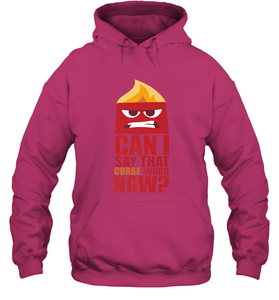 Disney Pixar Inside Out Anger Curse Quote Hooded Sweatshirt