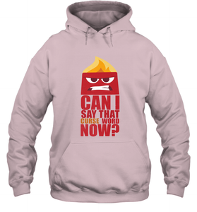 Disney Pixar Inside Out Anger Curse Quote Hooded Sweatshirt